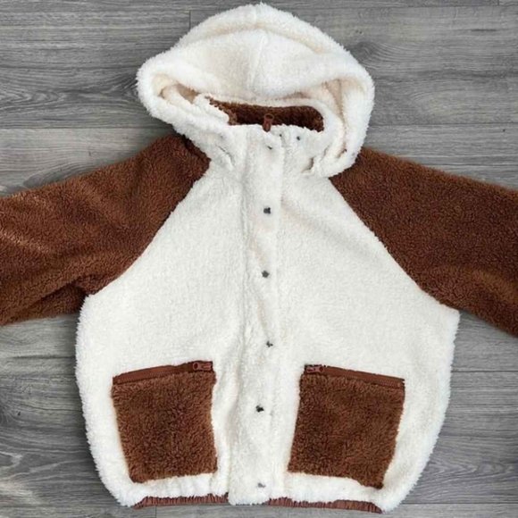 Revolve X Plush Apparel | Teddy Jacket with Removeable Hoodie - Picture 3 of 7